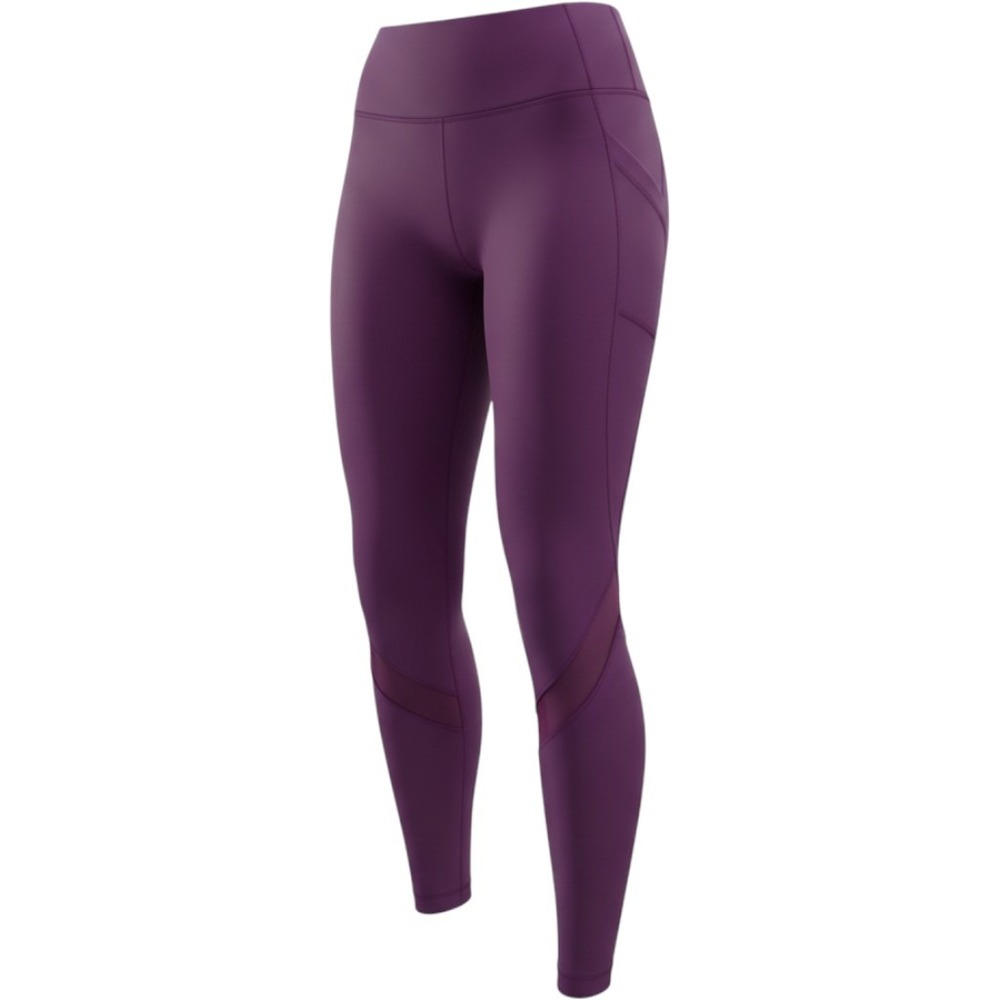 Old Navy Active Elevate Go-Dry Purple Mesh Panel High Rise Leggings Women Pocket